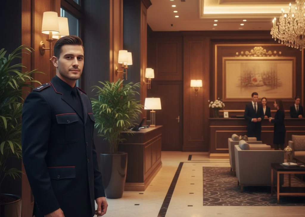 Luxury hotel security guard
