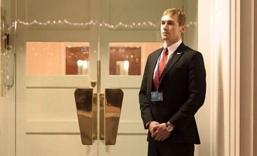 Professional hotel security guard